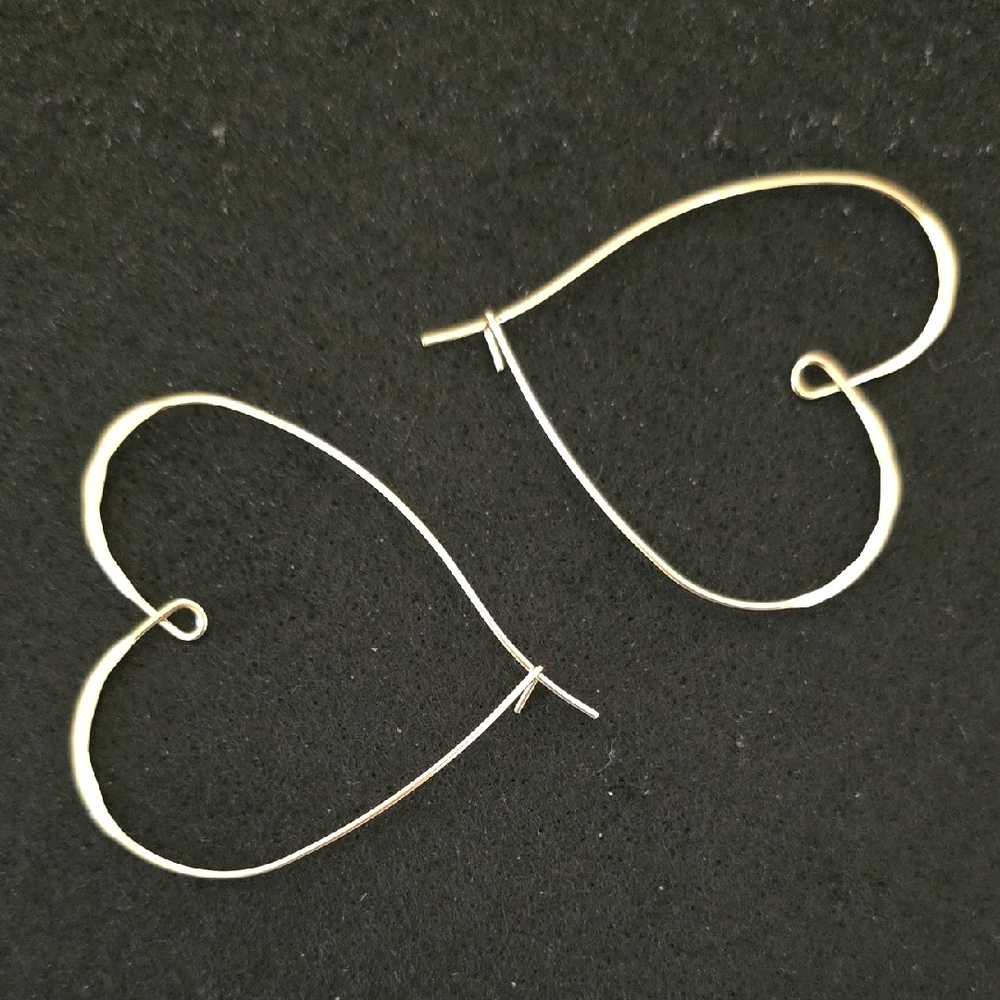 Elegant Gold Heart Hoop Earrings